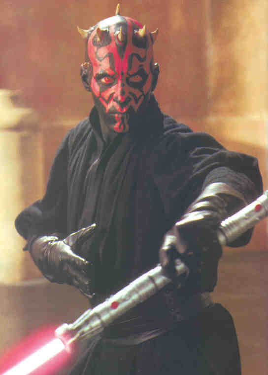 Darth Maul with his Double Edged Light Sabre